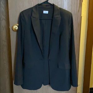 OhPolly TAILORED BLAZER JACKET IN BLACK